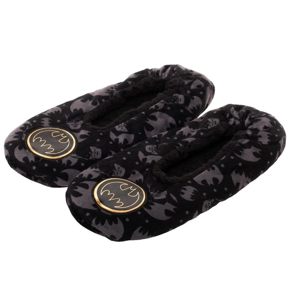 Batman Zapatilla Calcetines Acogedores Forro de Piel Sintética DC Comics Negro Gris Cálido Invierno Regalo Foto 1 de 4