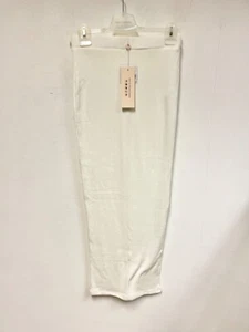 BNWT OH POLLY WHITE RIB KNIT LONG SKIRT SIZE 12 - Picture 1 of 2