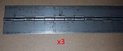 Bisagra de piano de acero inoxidable 0,040 de 3 piezas 19-1/2 x 1-1/2 puerta/barco/hoja continua Foto 1 de 2