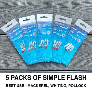 Premium FishSimple Sea Fishing feathers Used By Match Anglers Mackerel Bass Cod - Picture 1 of 3