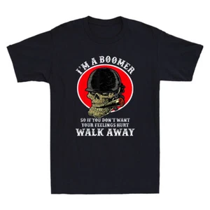 Skull I'm A Boomer So If You Don't Want Your Feelings Hurt Walk Men's T-Shirt - Picture 1 of 8