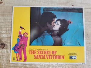 THE SECRET OF SANTA VITTORIA-11" x 14" LOBBY CARD-1969-VIRNA LISI,ANTHONY QUIN*2