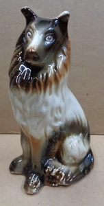 Vtg BRAZIL Pottery COLLIE DOG Figurine ~ 7.25" H - Picture 1 of 7