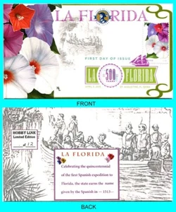 LA FLORIDA First Day Cover with Color Cancel Type 4 - Picture 1 of 1