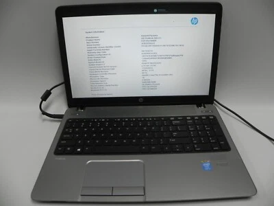HP ProBook 450 G1 15.6" i5-4200M 2.5Ghz 4GB RAM FOR PARTS No OS,AC,Battery - Image 1 of 4