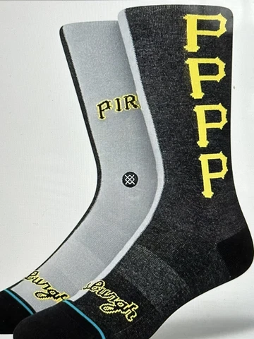 Pittsburgh Pirates MLB Men's Stance Split Crew Socks Large 9-13 / NWT Cover