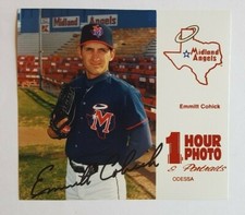 1994 MIDLAND ANGELS EMMITT COHICK ROOKIE OFFICIAL 5.5"X5" 1 HOUR PHOTO AUTO