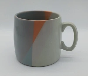 Crofton 14 fl oz Stoneware Gray Orange Geometric Coffee Mug Layered Glaze Modern - Picture 1 of 9
