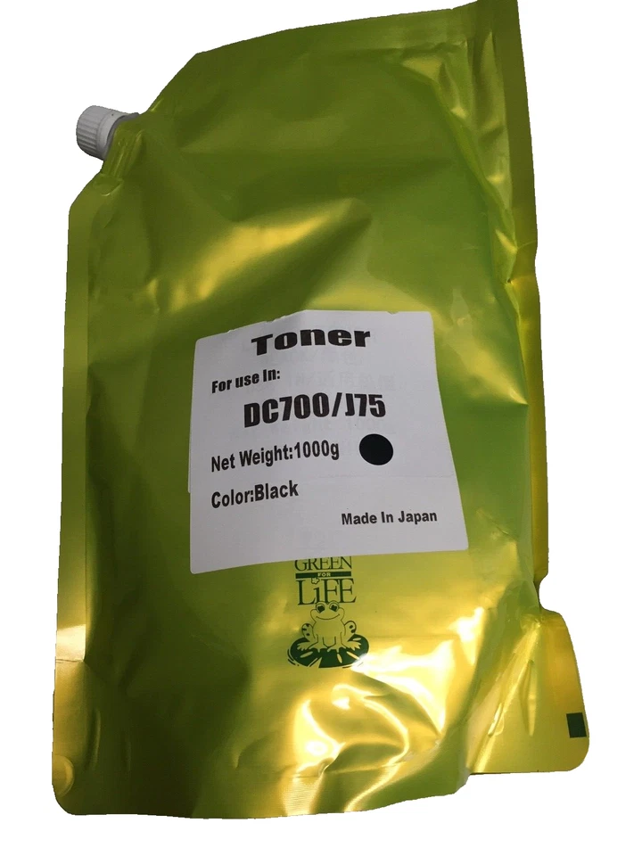 日本替换件适用于 Xerox Color 700 J75 TONER POWDER,Refill+Chip 1KG/bag 黑色 — 第 1/1 张图片