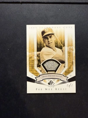 Pee Wee Reese 2004 Legendary Cuts 1/1 One Of One Jersey Patch Game Worn Used - Image 1 of 2
