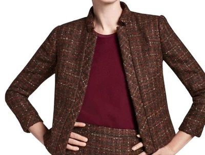 Chaqueta Brooks Brothers Tweed 10 Marrón Clásica Dinero Antiguo Lana Lujo Ecuestre Foto 1 de 4
