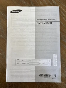 Samsung DVD-V5500 Instructions Manual Only Original - Picture 1 of 3