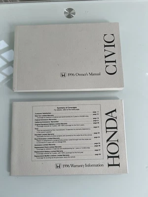 1996 Honda Civic Coupe Manual do Proprietário Guia do Usuário Referência Operador Livro Fusíveis - Imagem 1 de 4