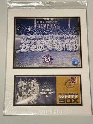 Chicago White Sox 1917 Serie Mundial Campeones 12x16 Foto Doble Mate USPS Foto 1 de 4