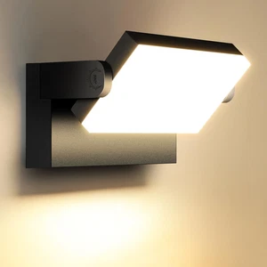 60W Applique Da Parete Esterno/Interno 360° Lampade Da Esterno Regolabile Appliq - Foto 1 di 12