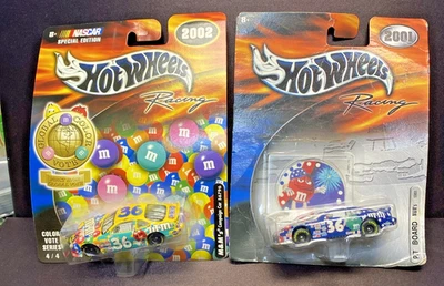 2001 & 02 HOT WHEELS RACING #36 M&Ms KEN SCHRADER 1/64 RACE CARS NOS - Image 1 of 4