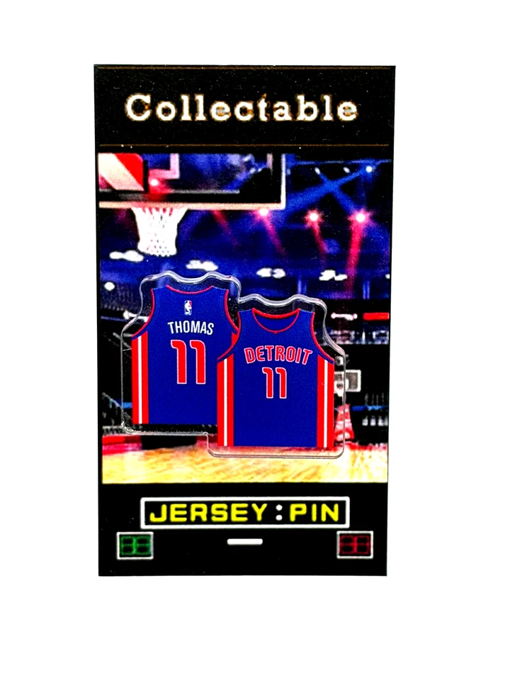 Prendedor solapa jersey Isiah Thomas de los Detroit Pistons - clásico DP coleccionable - envío gratuito Foto 1 de 1