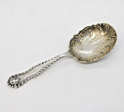 Cuchara de té victoriana con patrón floral de plata esterlina antigua 1898 Birmingham Foto 1 de 4