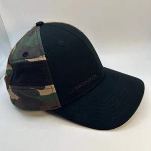 Honda Camo Hat Cap Strap Back Green Brown Black Adjustable Hunting Engine Sports - Picture 1 of 13