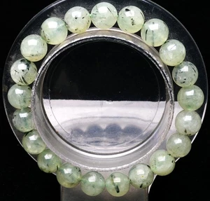 9.4mm Natural Green Grape Stone Crystal Gemstone Round Beads Bracelet AAAAA - Imagen 1 de 6