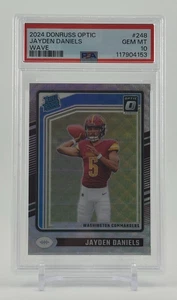 2024 Panini Donruss Optic Jayden Daniels Rated Rookie Wave Prizm /300 PSA 10 RC - Bild 1 von 2