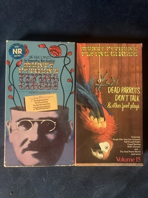 Monty Python’s Flying Circus VHS 2 Tape Lot - The 2nd & Dead Parrots - Image 1 of 3