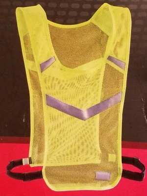 BCG Lightweight Mesh Reflective Running Vest Adjustable Straps Bright Yellow S/M - Image 1 of 4