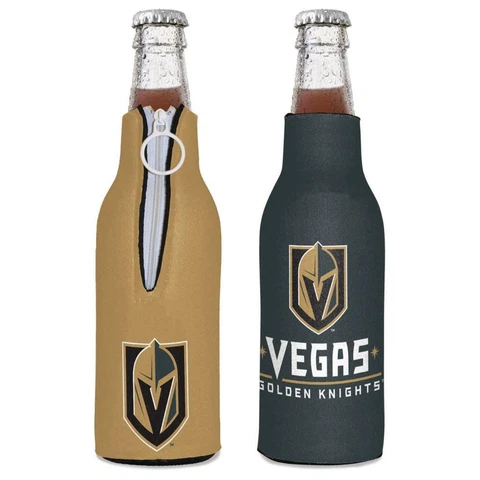 Vegas Golden Knights 12oz Two Sided Bottle Cooler [NEW] Can Holder Foam Koozie Cover