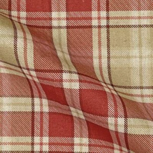 Canvas Fabric - Red Highland Tartan Check - Craft Upholstery Fabric - Picture 1 of 8