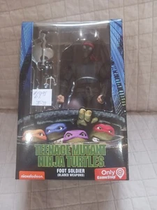 Rare Sealed NECA Tmnt Foot Soldier GameStop Exclusive Super 7 Figure Nickelodeon - Picture 1 of 2