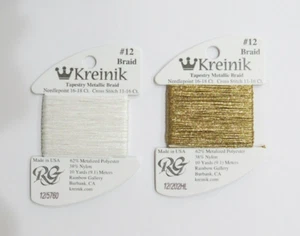 Kreinik Rainbow Gallery Tapestry Braid Metallic Thread Needlepoint Cross-stich - Picture 1 of 7