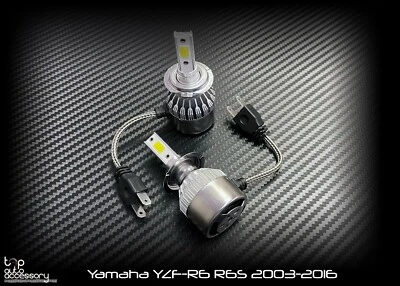 LED Kit H7 Headlight Lights Bulbs Hyper HID for Yamaha FZ6 2004-2009 - Image 1 of 3
