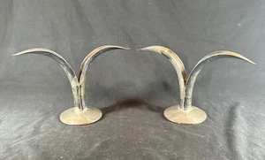 Candelabros mexicanos de plata esterlina Salvador de la Serna mediados de siglo modernos - Imagen 1 de 9