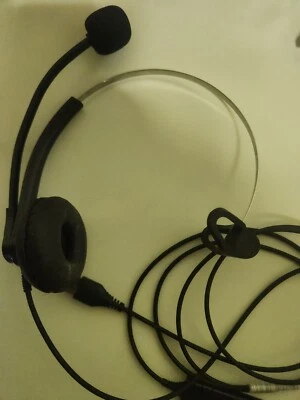 USB Plug Hands-Free Call Center Noise Cancelling Corded Monaural Headset Headpho - Image 1 of 2