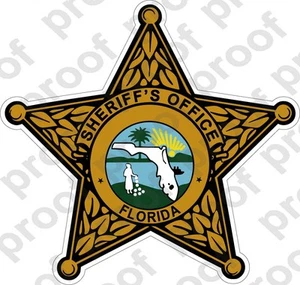 AUFKLEBER SHERIFF FLORIDA COUNTY BRZ - Bild 1 von 2
