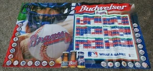 3'x5' ATLANTA BRAVES & BUDWEISER 1997 InStore HANGING Vinyl MLB SCHEDULE Banner - Picture 1 of 12