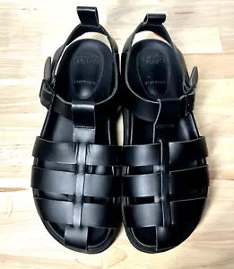 Rollie Black Ace Fisherman Sandal Shoes Size 41 AUS 10 Leather Buckle - Picture 1 of 13