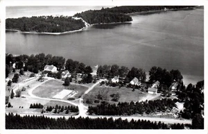 POSTAL RPPC VISTA AÉREA EN LOS AÑOS 50 ARCADIA MICHIGAN - Imagen 1 de 2