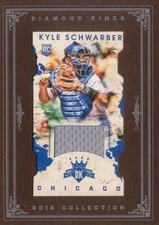 2016 Diamond Kings DK Minis Materials Framed Card #141 Kyle Schwarber Jersey /99