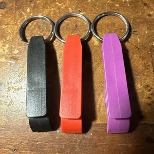 3pc Asst Color Bottle Opener Key Ring Keychain Heavy Plastic Beer Bar Tools Claw - Picture 1 of 3
