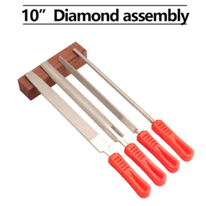 10inch Diamond Coated Files Flat/ Round/ Triangle For Metal Wood Stone Polishing - Picture 1 of 16