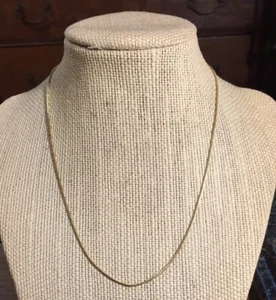 16”UTC Italy Gold Over Sterling Snake Chain Necklace - Picture 1 of 4