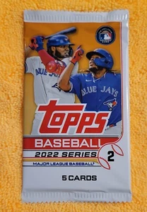 (1) Topps 2022 Series 2 Baseball Gravity Pack - 5 Cards  - Picture 1 of 2