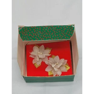 Avon 1990 Festive Bouquet Pierced Earrings with Surgical Steel Posts - Picture 1 of 6