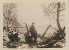 Sur le Front en Meuse,  mes parents..; 26 novembre 1915 Vintage silver print. 