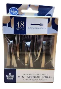 48 Pieces Mini Tasting Forks, Heavyweight Plastic, Elevated Elegance, BRAND NEW - Picture 1 of 3