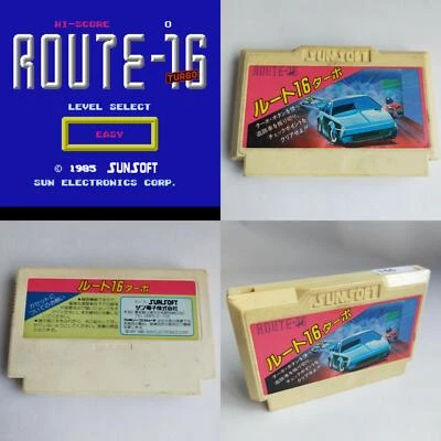 Route 16 Turbo Sun Electronics pre-owned Nintendo Famicom NES Tested - Image 1 of 4