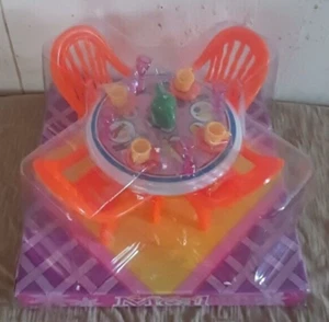 suntuosa comida divertido juguete casa de muñecas mesa comedor silla miniatura 18 piezas naranja - Imagen 1 de 7