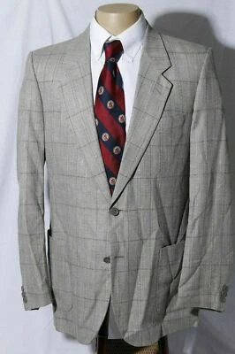 Abrigo deportivo chaqueta blazer Lubiam Windowpane para hombre talla 42R Foto 1 de 4