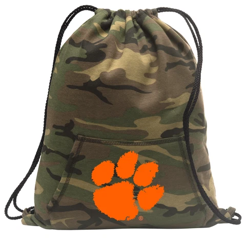 Clemson Cinch Pack Backpack COOL CAMO Clemson Tigers Bags FOR SCHOOL OR TRAVEL! Cover
